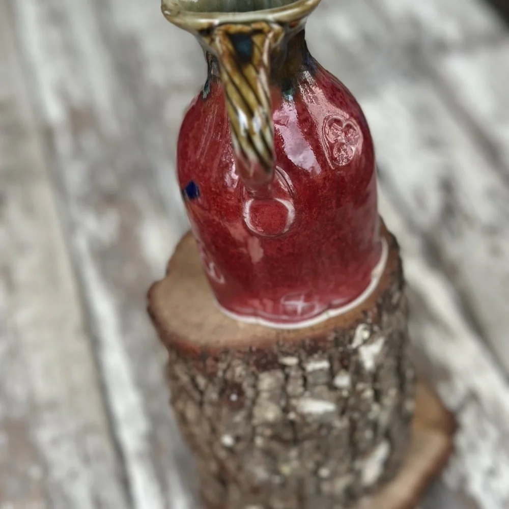 Clay Red Glaze Bottle